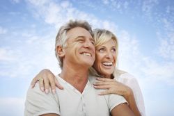 Man and woman in a healthy relationship enjoying each other's company